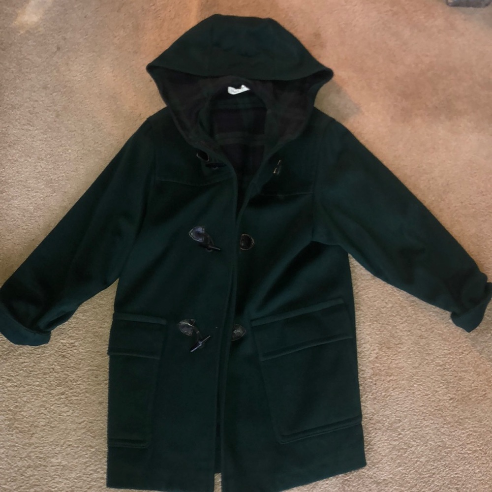Women’s green 3/4 length wool jacket